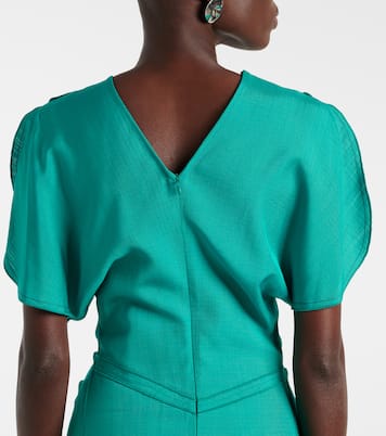 Vestido midi fruncido | Victoria Beckham