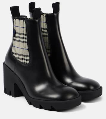 Bottines Chelsea Burberry Check en cuir | Burberry