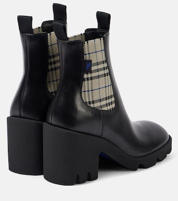 Bottines Chelsea Burberry Check en cuir | Burberry