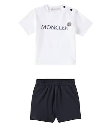Baby cotton-blend T-shirt and shorts set | Moncler Enfant