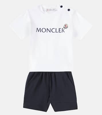 Baby cotton-blend T-shirt and shorts set | Moncler Enfant