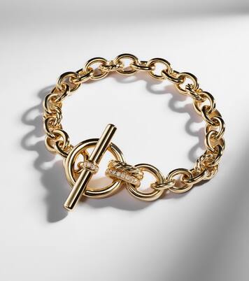 Mercer 18kt gold bracelet with diamonds | David Yurman