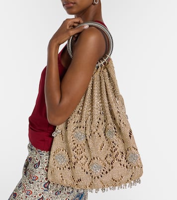 Beaded crochet lamé tote bag | Rabanne