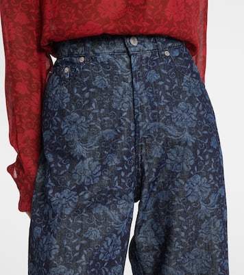 Jeans a gamba larga con stampa | Dries Van Noten