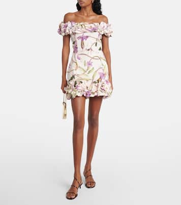 Vestido corto Jardin Mutisia de algodón | Agua by Agua Bendita