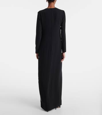 Robe longue Vita en crêpe à perles | Costarellos
