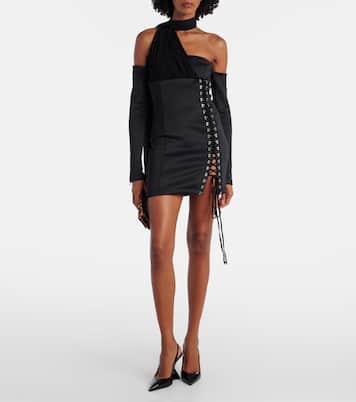 Scuba off-shoulder minidress | Blumarine