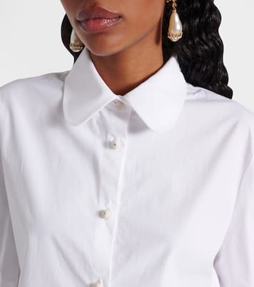 Bow-detail cotton poplin shirt | Valentino
