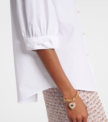 Bow-detail cotton poplin shirt | Valentino