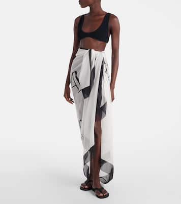Balmain Couture真丝沙滩罩衫 | Balmain