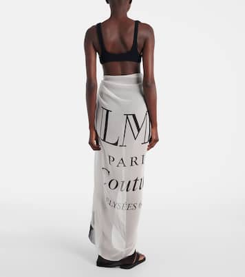 Balmain Couture真丝沙滩罩衫 | Balmain