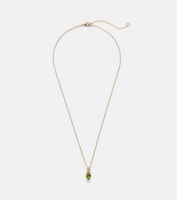 14kt gold chain necklace with tourmaline | Stone and Strand