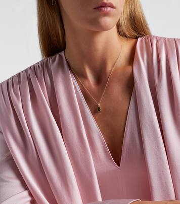 14kt gold chain necklace with tourmaline | Stone and Strand
