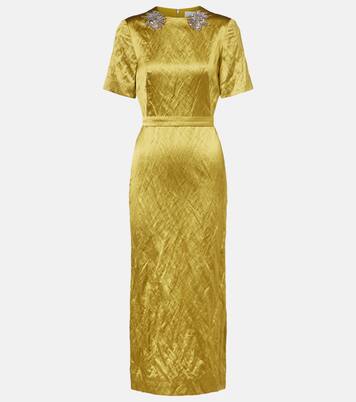 Verziertes Midikleid aus Satin | Erdem