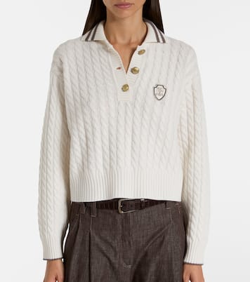 Polo en cachemire à logo | Brunello Cucinelli