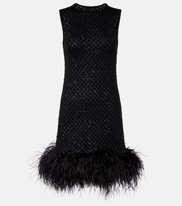 Novara feather-trimmed minidress | Max Mara