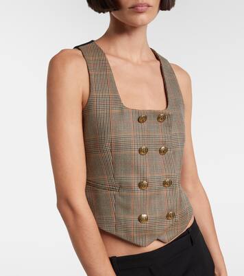 Prince of Wales check wool vest | McQueen