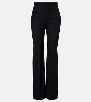 High-rise wool flared pants  | McQueen