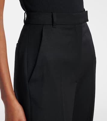 High-rise wool flared pants  | McQueen