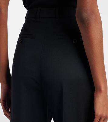 High-rise wool flared pants  | McQueen