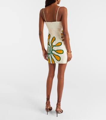 Vestido corto Lucca de lino estampado | Cala de la Cruz