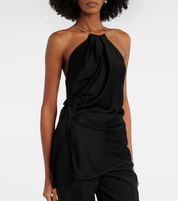 Draped satin top | Victoria Beckham