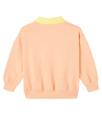 Heart embroidered cotton sweatshirt | Mini Rodini