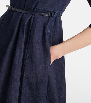 Vela embellished belted denim midi dress | 'S Max Mara