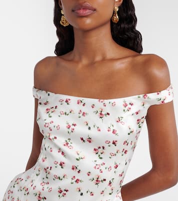 Floral silk satin minidress | Magda Butrym