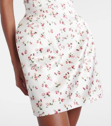 Floral silk satin minidress | Magda Butrym