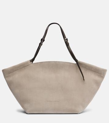 Sartorial Large suede tote bag | Brunello Cucinelli