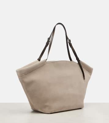 Sartorial Large suede tote bag | Brunello Cucinelli