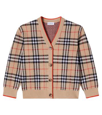 Cardigan Burberry Check en laine | Burberry Kids