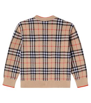 Cardigan Burberry Check en laine | Burberry Kids