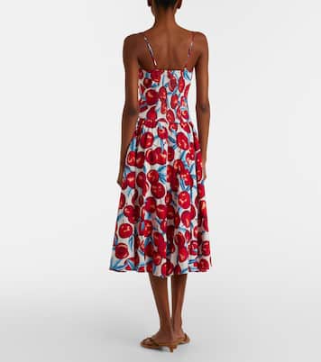 Printed linen-blend midi dress | Farm Rio