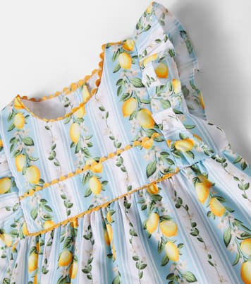 Baby Bedrucktes Set Limon aus Kleid und Höschen | La Coqueta