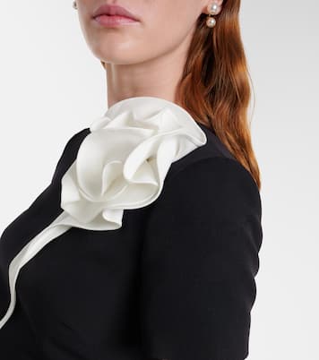 Vestido midi de crepé floral | Roland Mouret