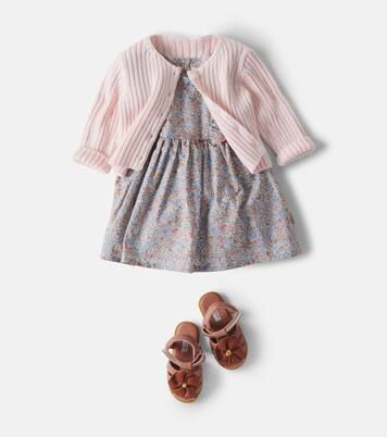 Baby Sofia floral cotton bodysuit | Wheat