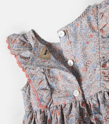 Baby Sofia floral cotton bodysuit | Wheat