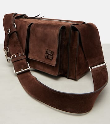 Utilitaire suede shoulder bag | Miu Miu