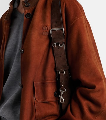 Utilitaire suede shoulder bag | Miu Miu