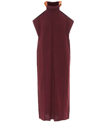 Halterneck wool-blend midi dress | Jil Sander