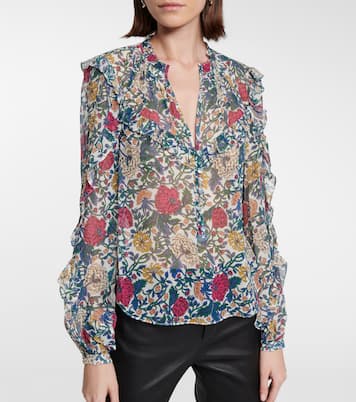 Blouse Abra en soie à fleurs | Veronica Beard