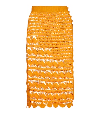 Falda midi de croché de algodón | Acne Studios