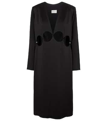 Cutout satin midi dress | Dries Van Noten