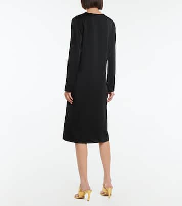 Cutout satin midi dress | Dries Van Noten