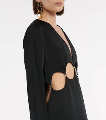 Cutout satin midi dress | Dries Van Noten