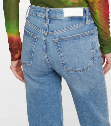 Jeans cropped de tiro alto desgastados | Re/Done
