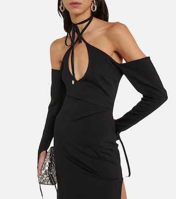 Abito Greta in misto cotone con scollo bardot | The Attico