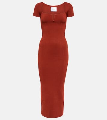 Freya ribbed-knit midi dress | Galvan